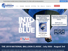 Tablet Screenshot of nationalballoonclassic.com